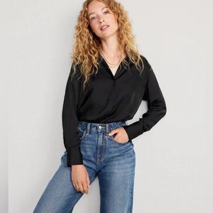 NWOT Silk Button Down Blouse